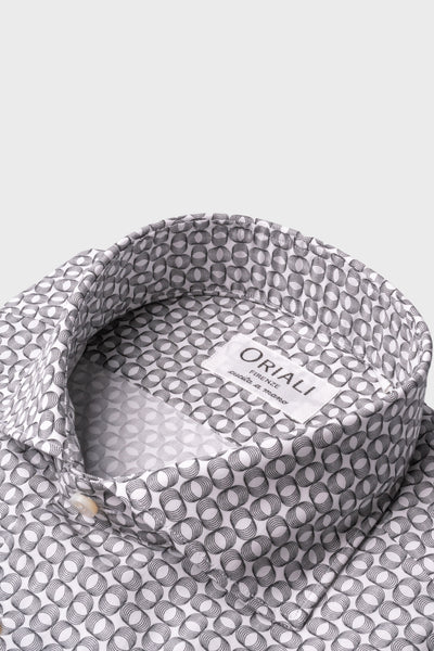 Optical Print Poplin Shirt