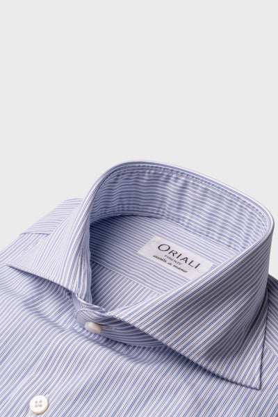Chemise en popeline rayée Signature