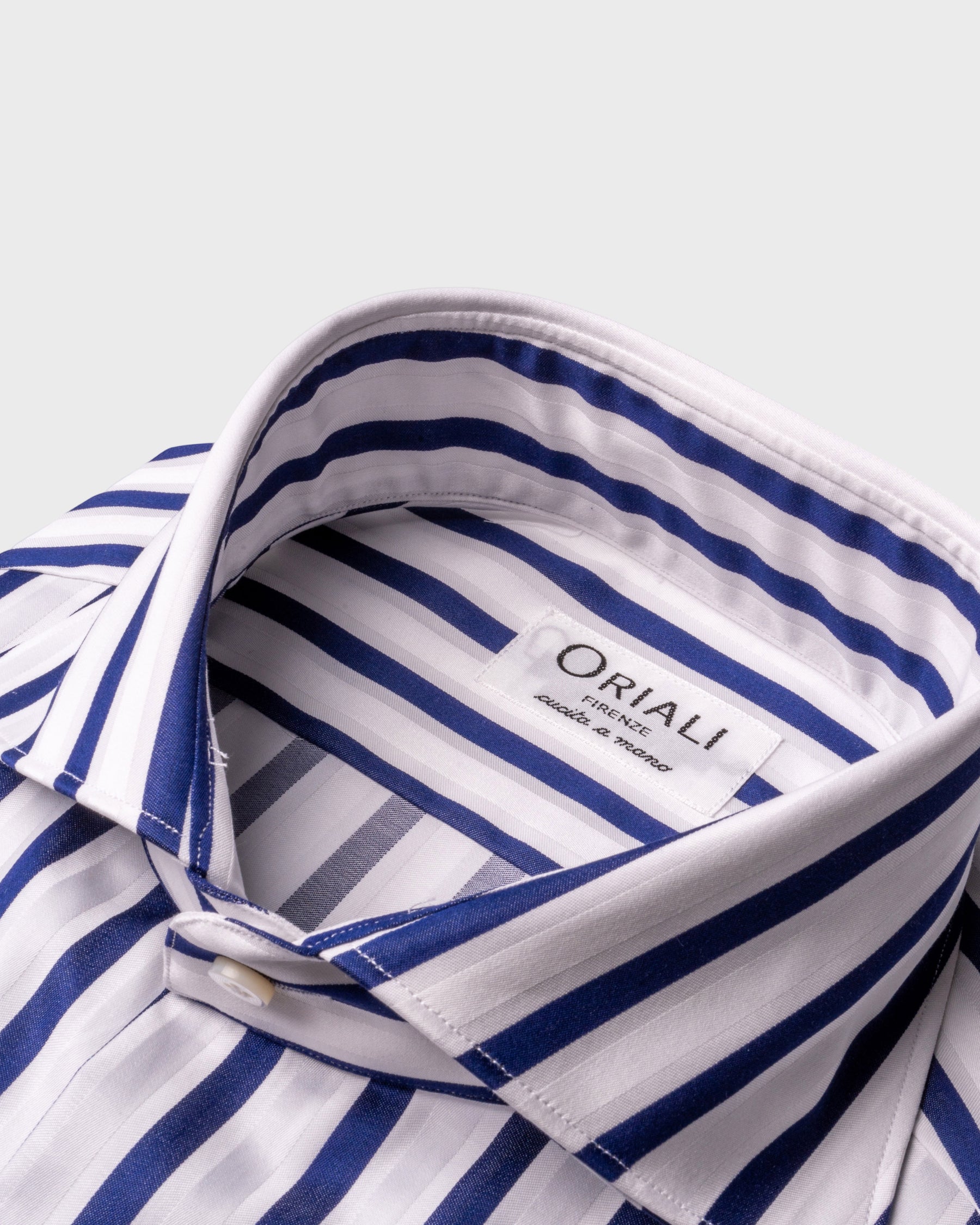Camicia Righe  Navy Popeline