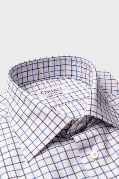 Camicia A Quadri Signature Popeline