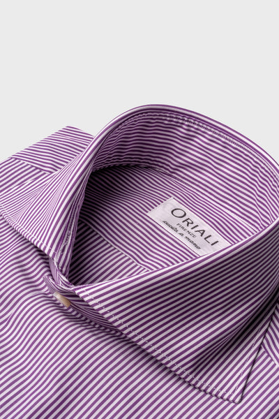 Chemise en popeline rayée Signature