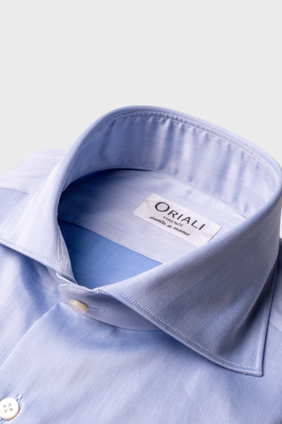 Camicia Celeste Medio Signature Twill