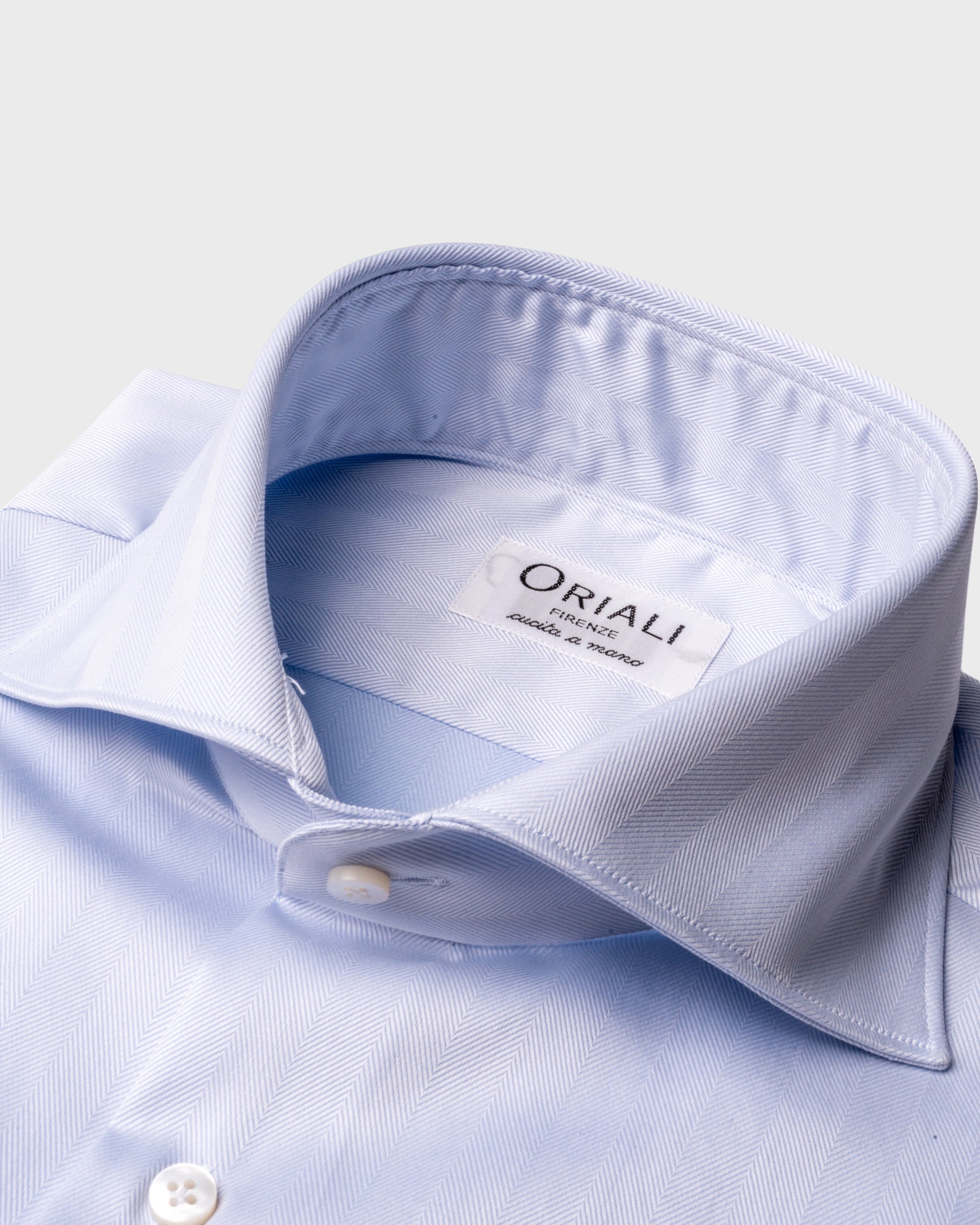 Camicia Celeste Chiaro Signature Twill