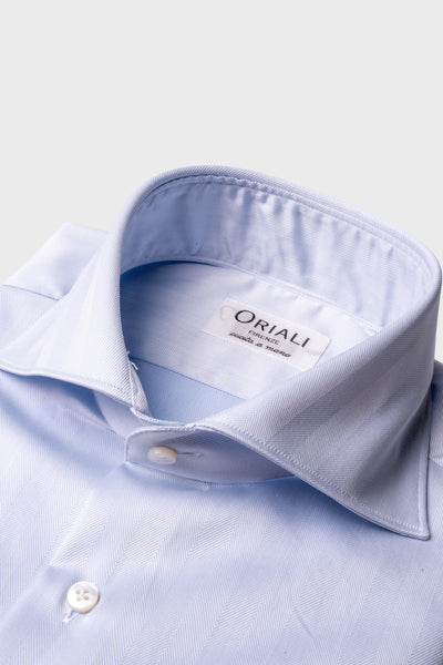 Camicia Celeste Chiaro Signature Twill