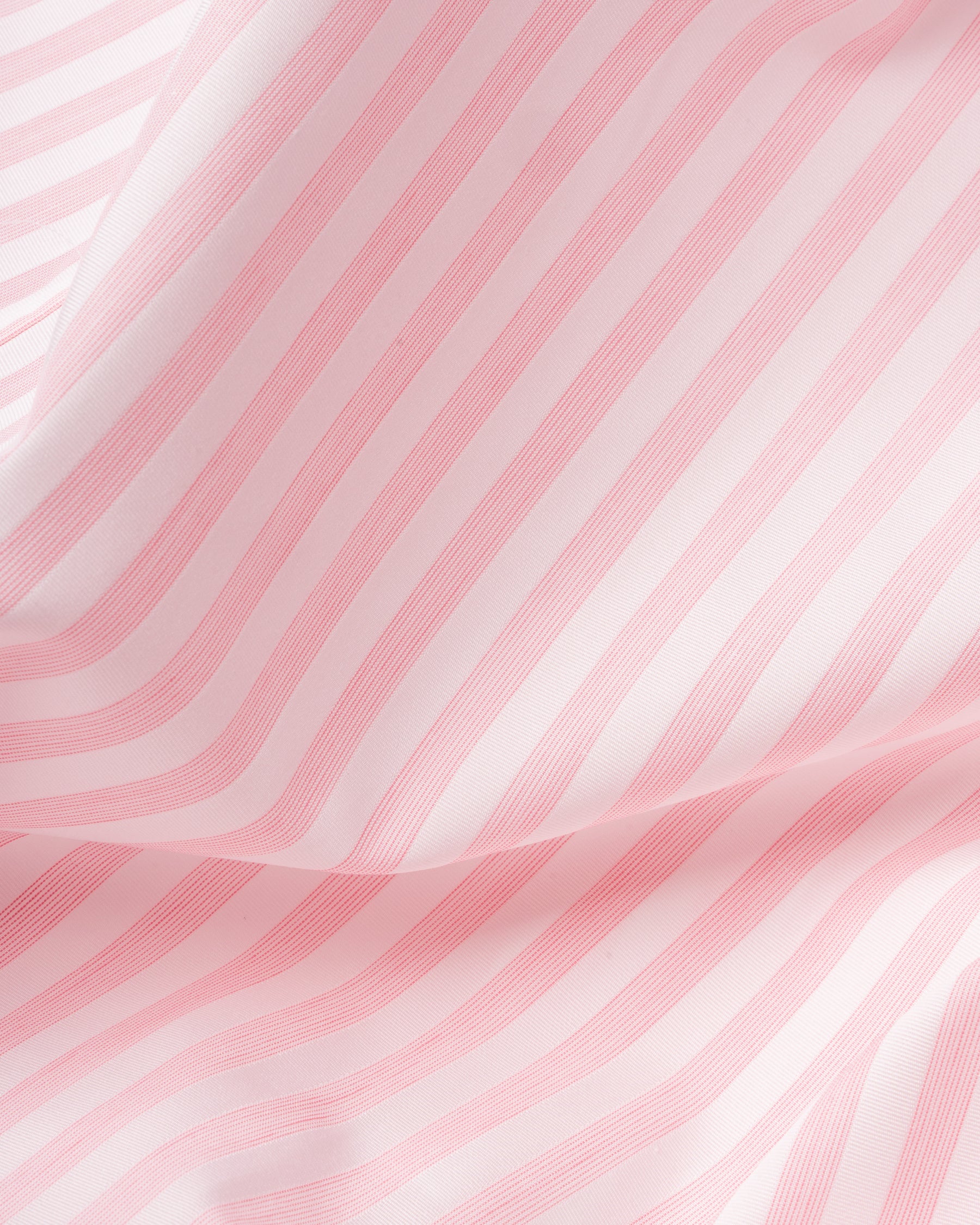 Camicia A Righe Rosa Popeline