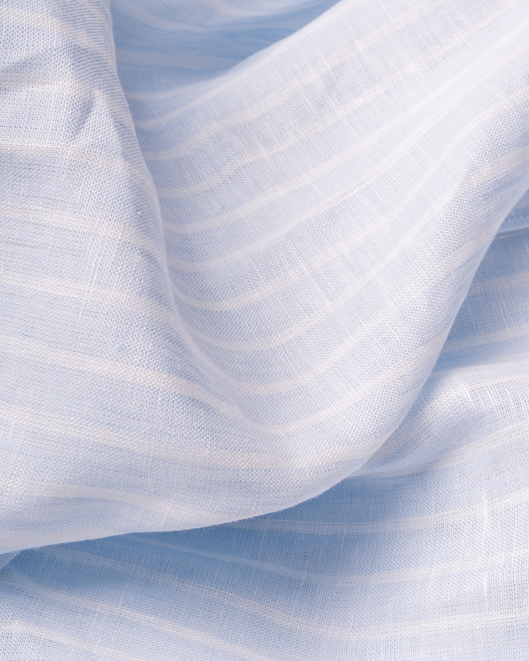 Camicia Lino a Righe Azzurro Vivace