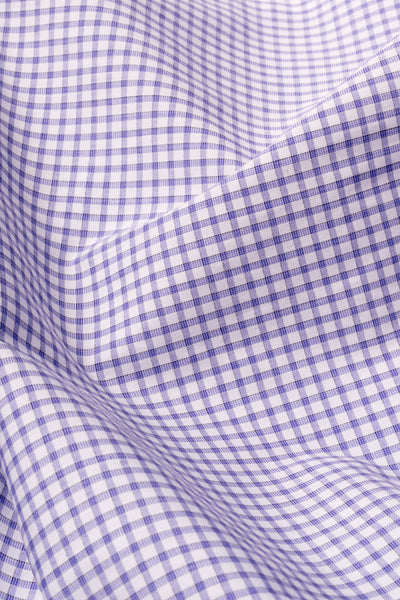 Chemise à carreaux en popeline Signature