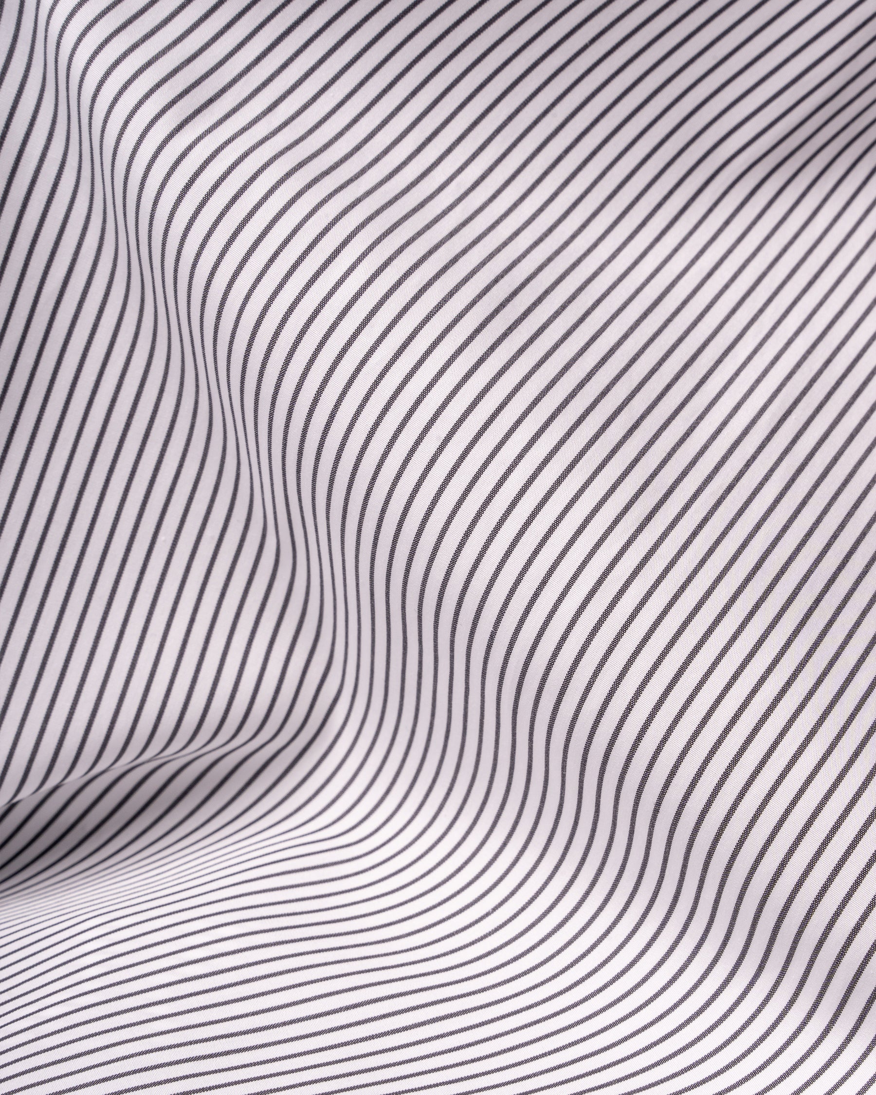 Camicia A Righe Sottili Classica Popeline