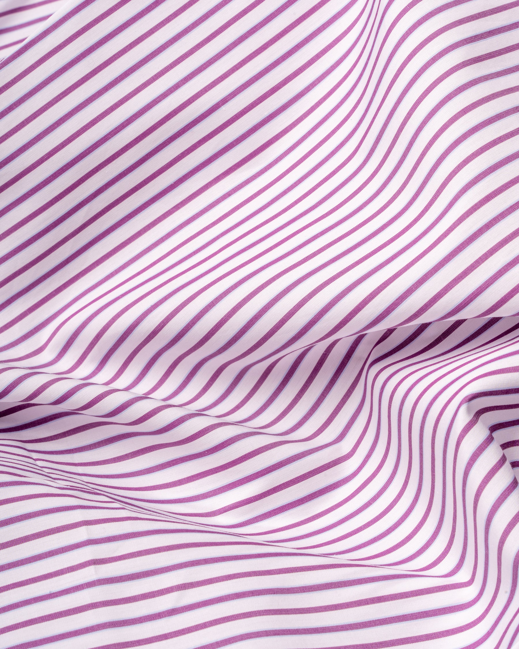 Camicia A Righe Viola Popeline