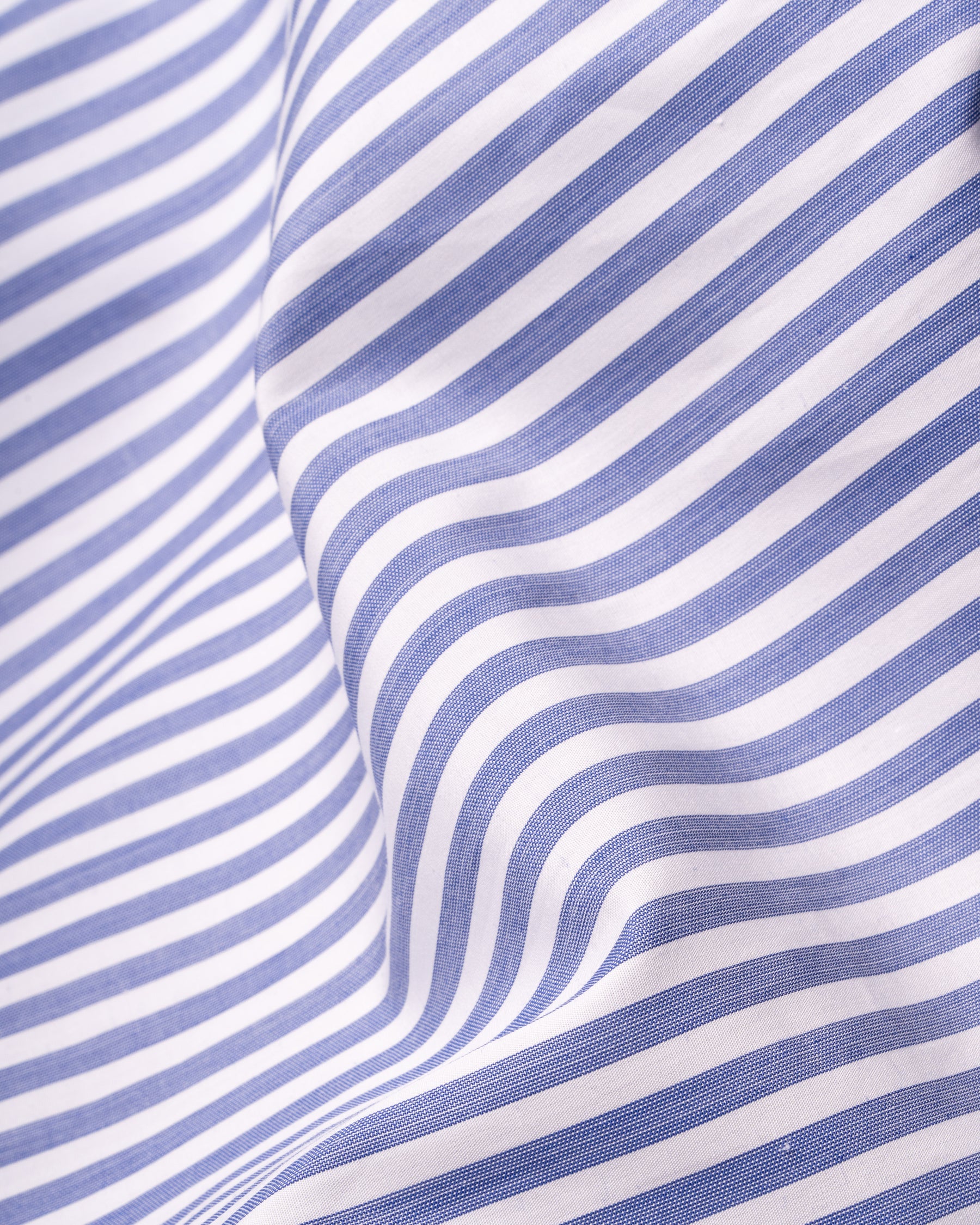 Camicia A Righe Blue Signature Popeline
