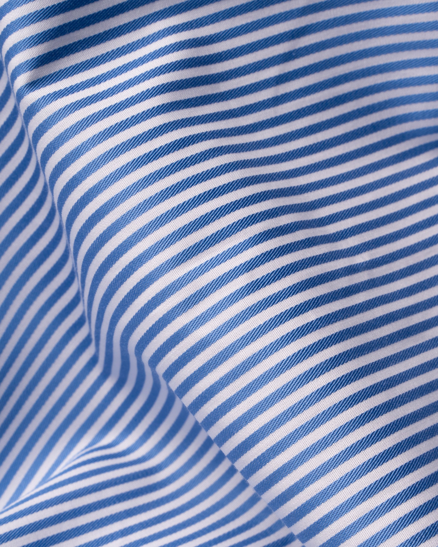 Camicia A Righe Azzurro Satin