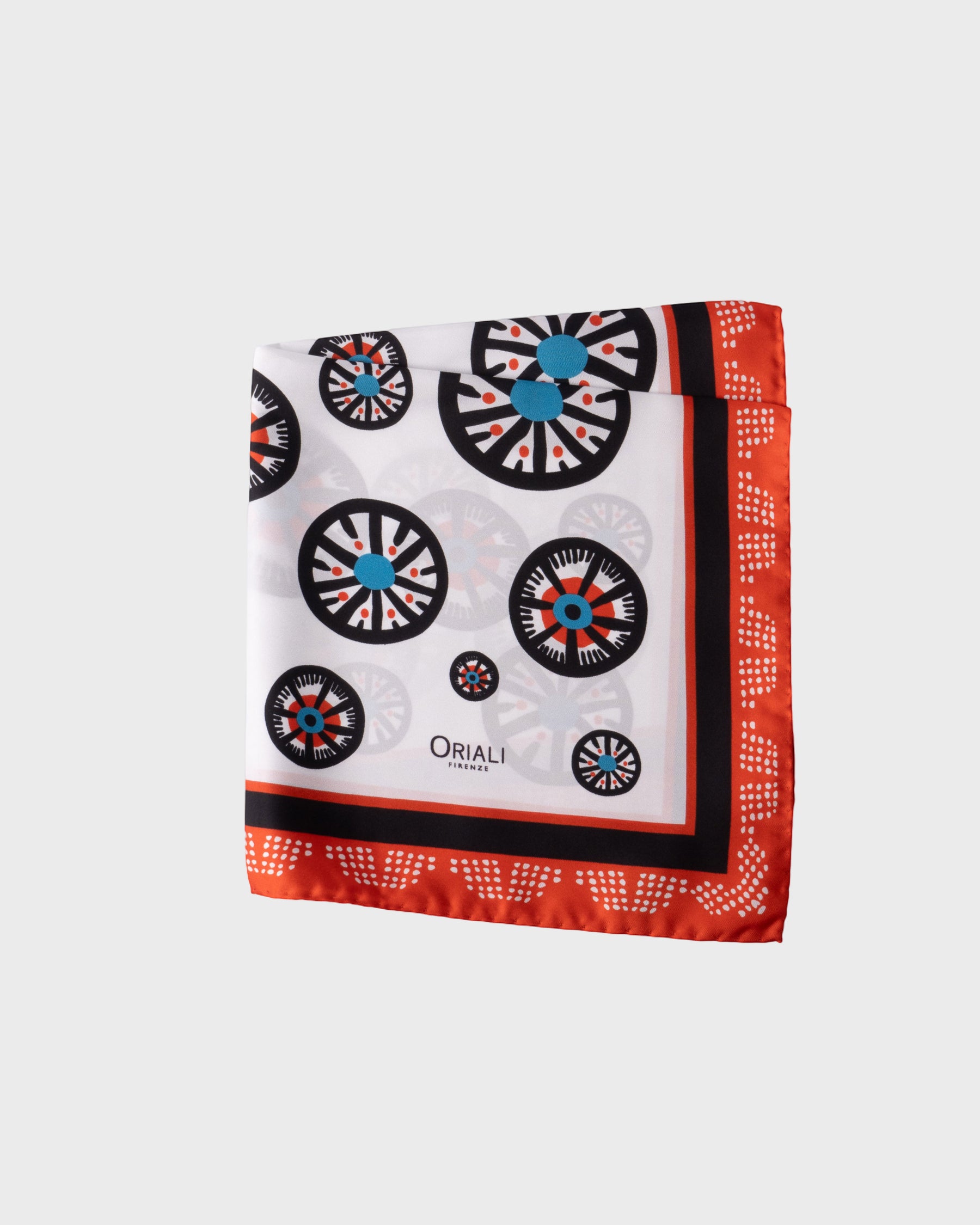 Foulard Pochette en sergé imprimé