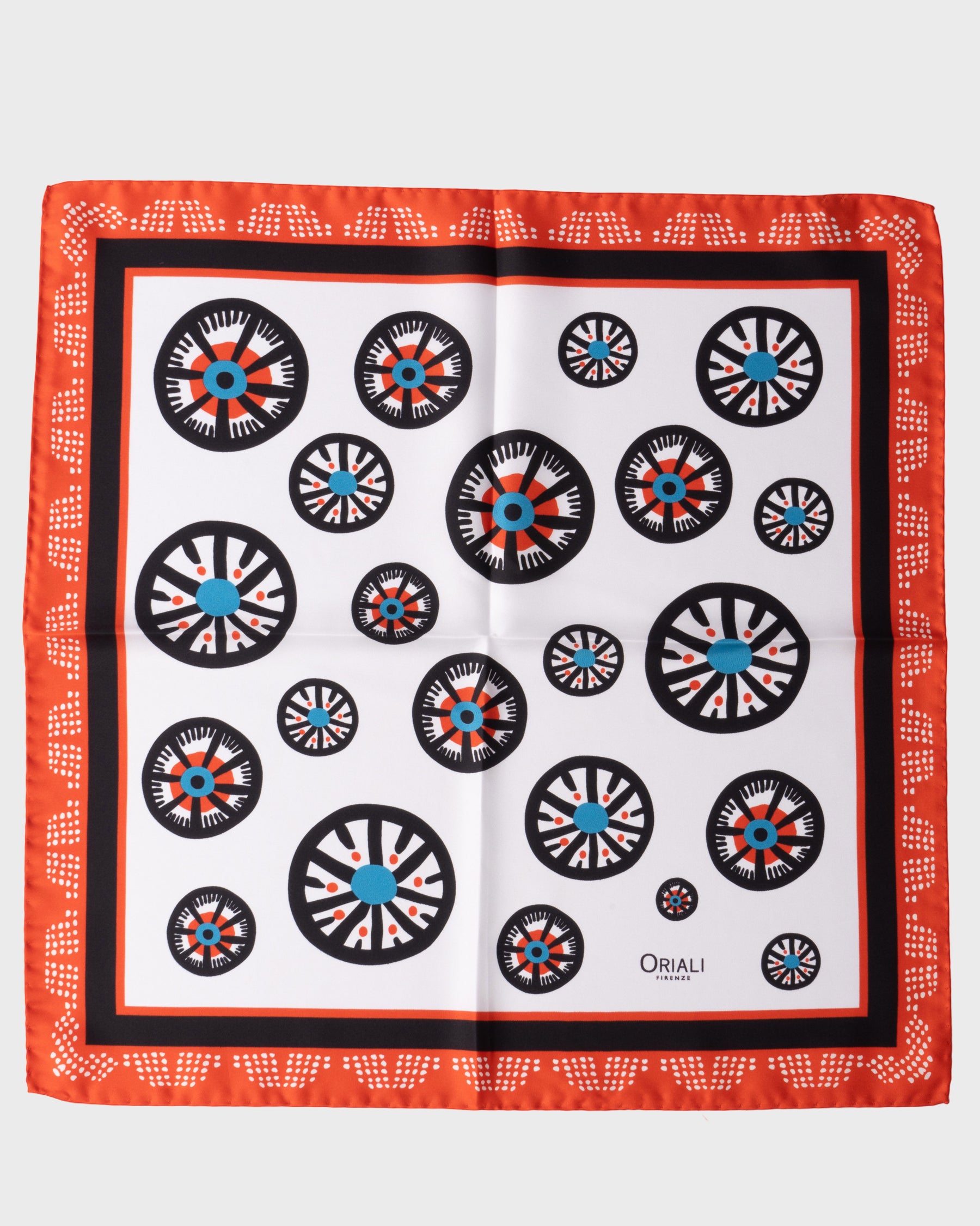 Foulard Pochette en sergé imprimé