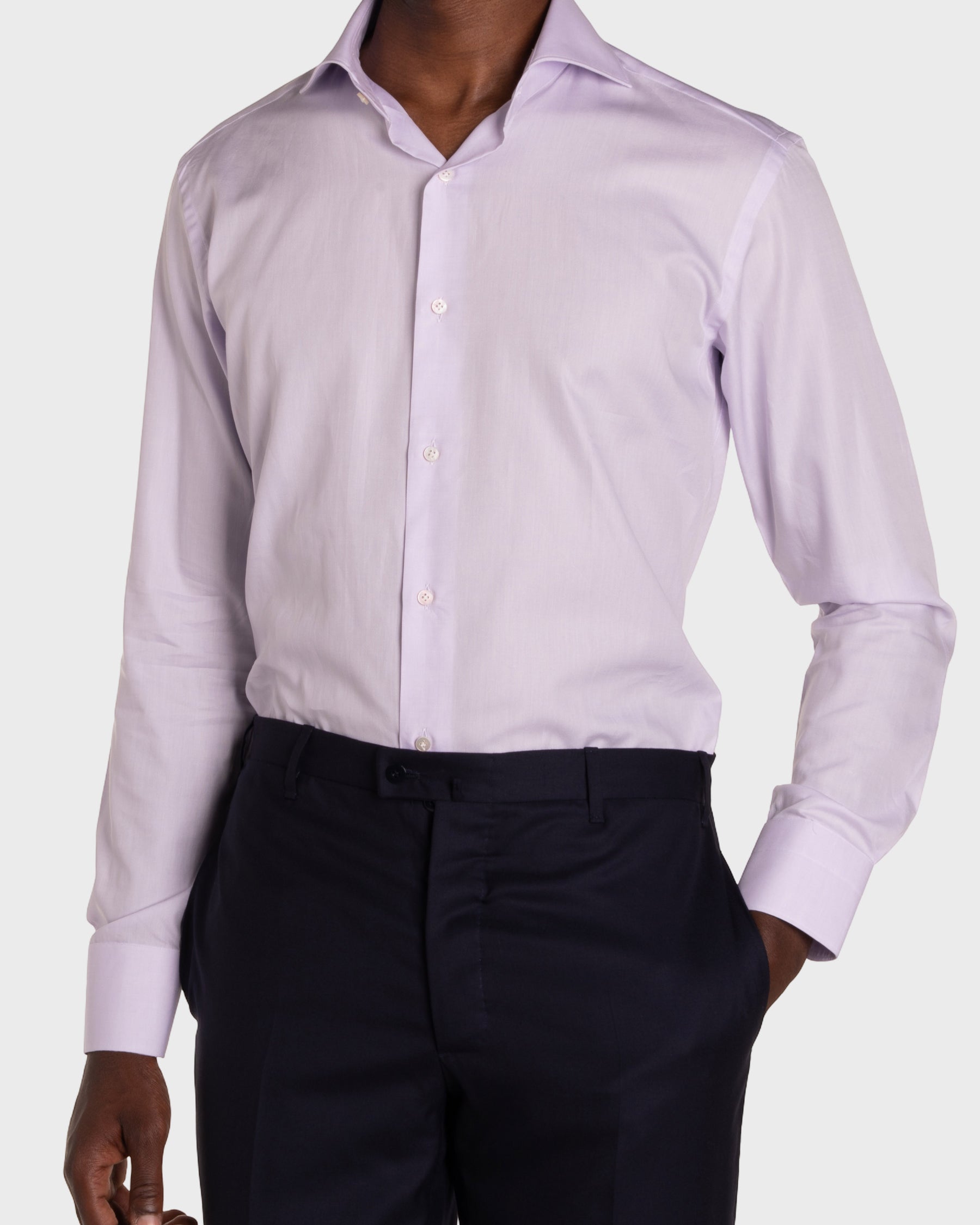 Camicia Lilla Chiaro Oxford