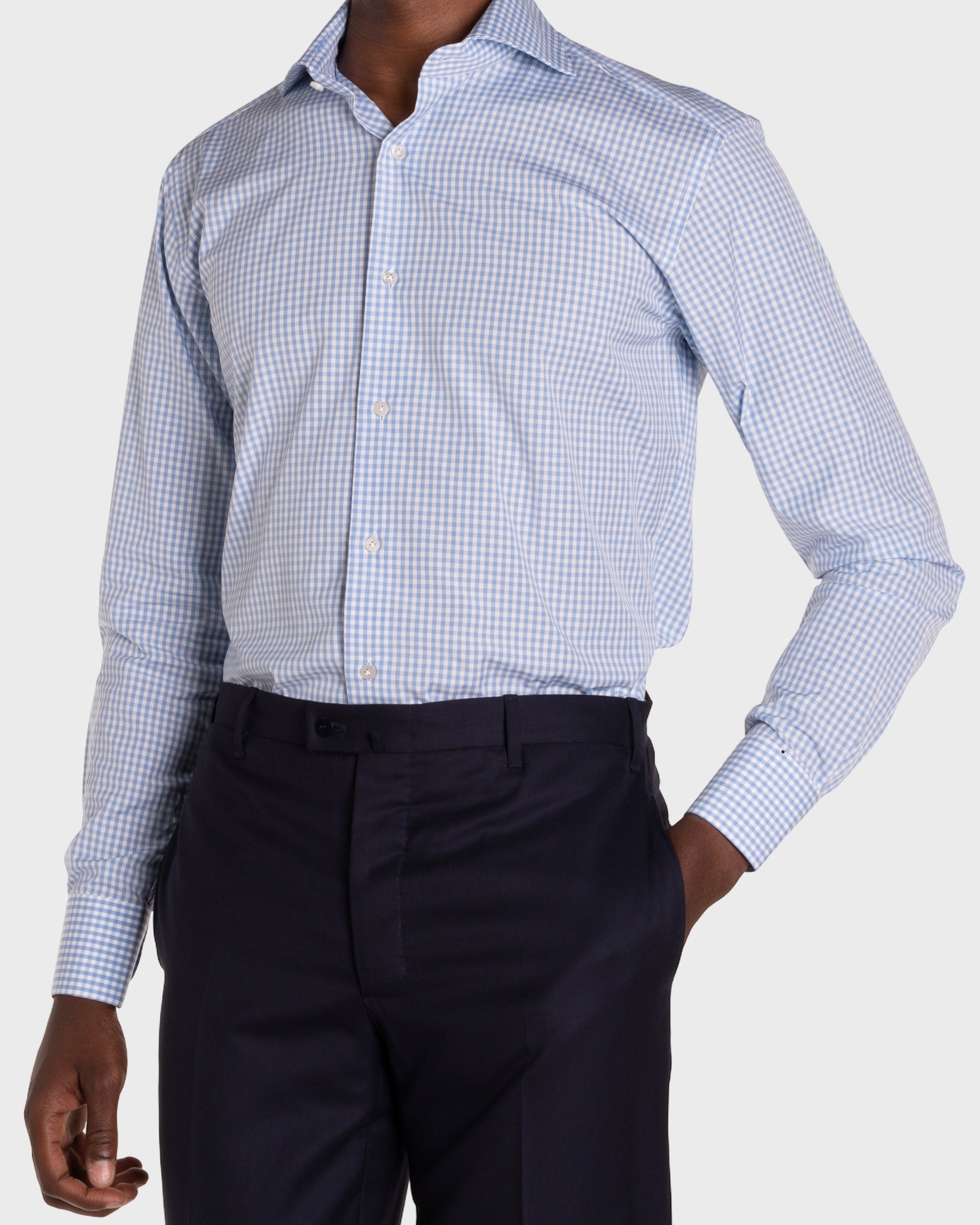 Camicia A Quadri Popeline