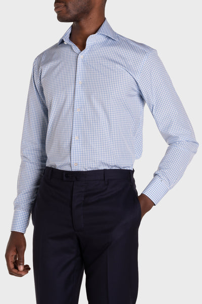 Camicia A Quadri Popeline