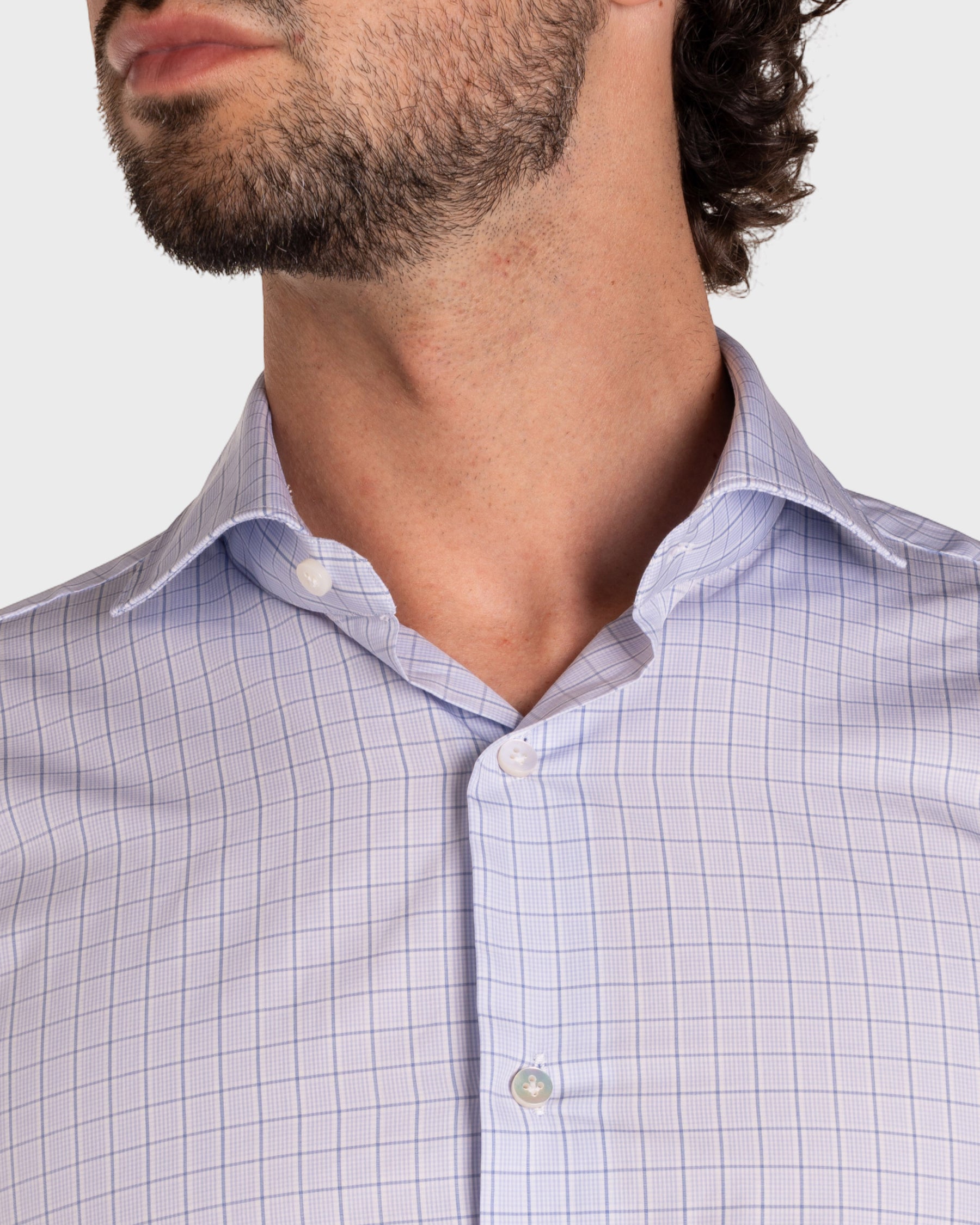 Camicia A Quadri Signature Popeline