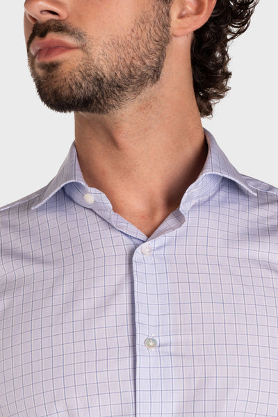 Camicia A Quadri Signature Popeline
