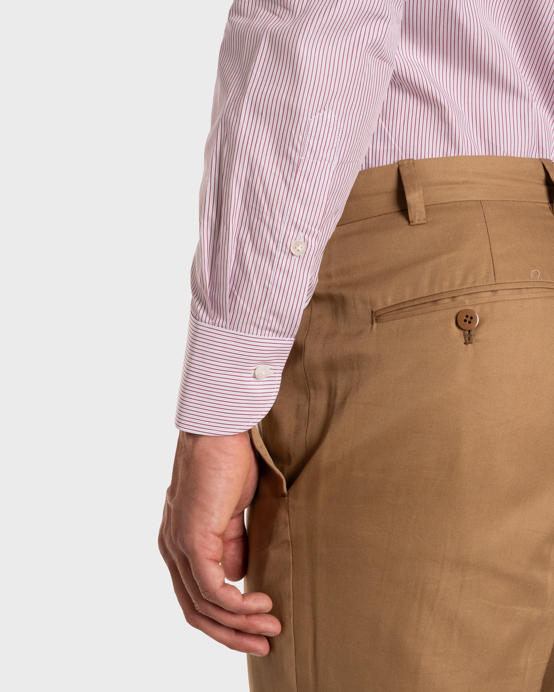 Camicia A Righe Classico Popeline