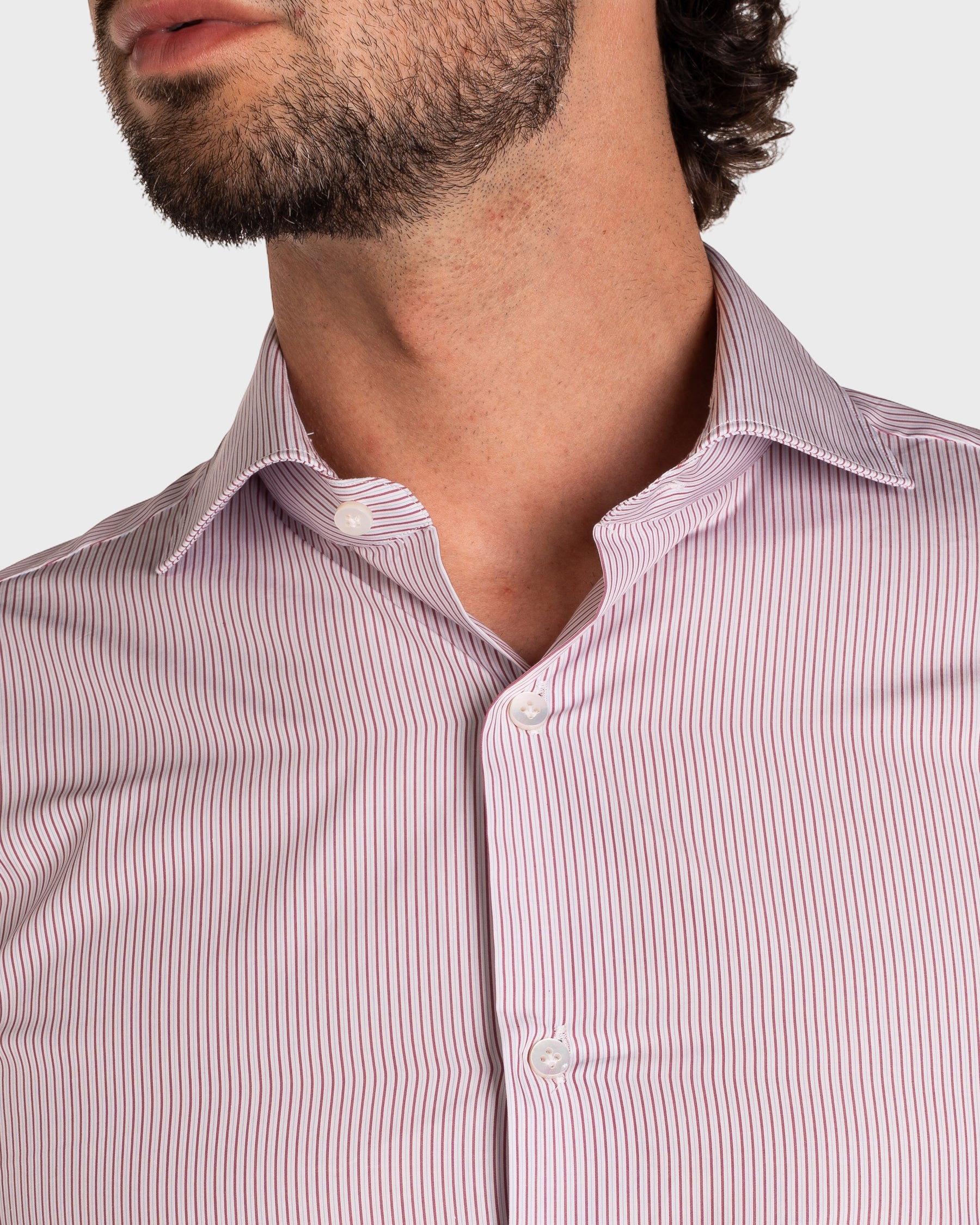 Camicia A Righe Classico Popeline