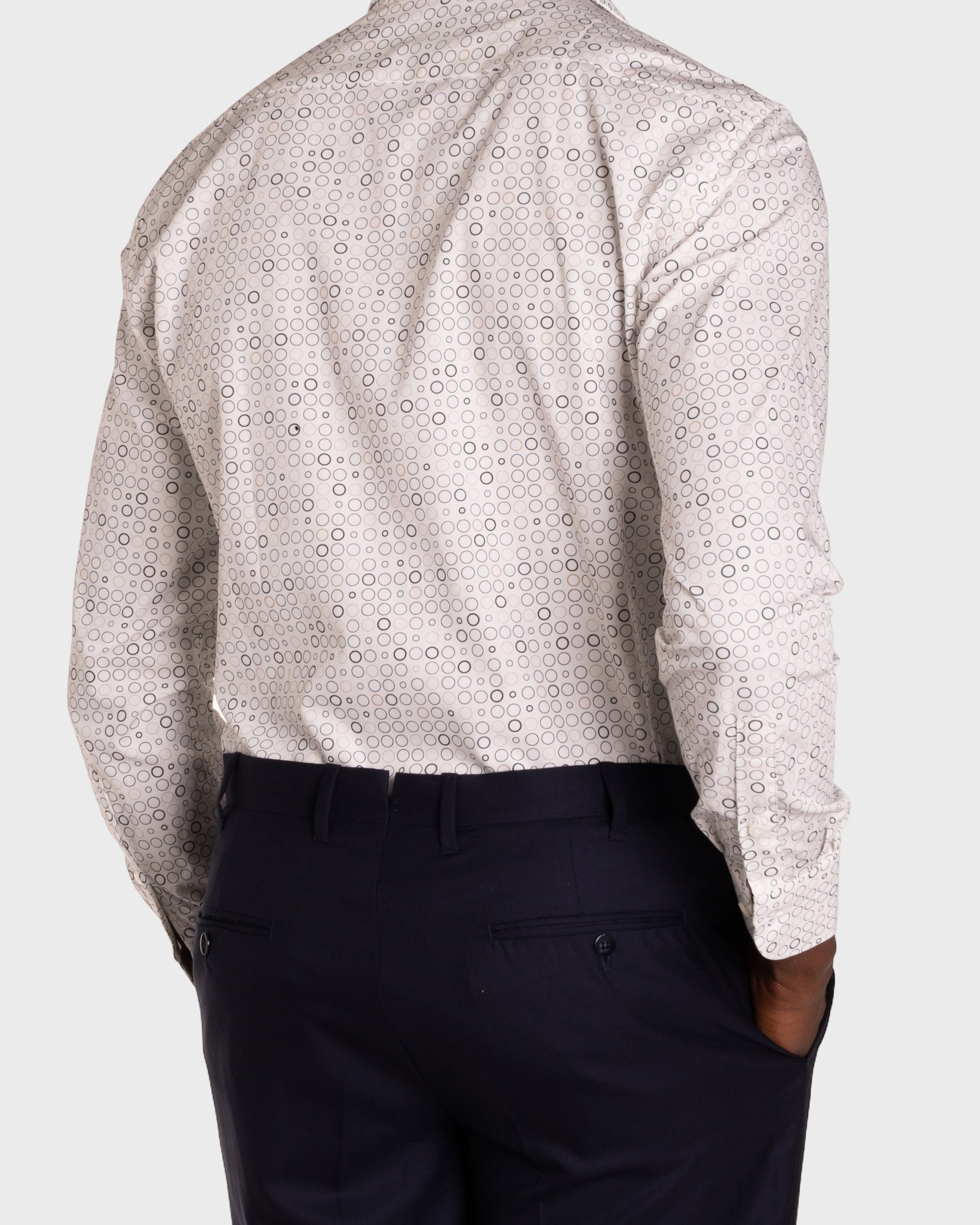 Camicia Stampa Geometrica Popeline