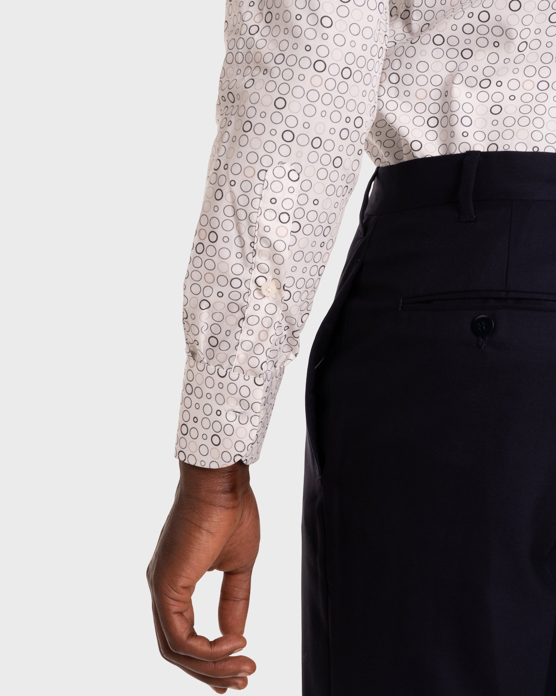 Camicia Stampa Geometrica Popeline