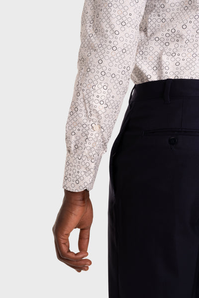 Camicia Stampa Geometrica Popeline