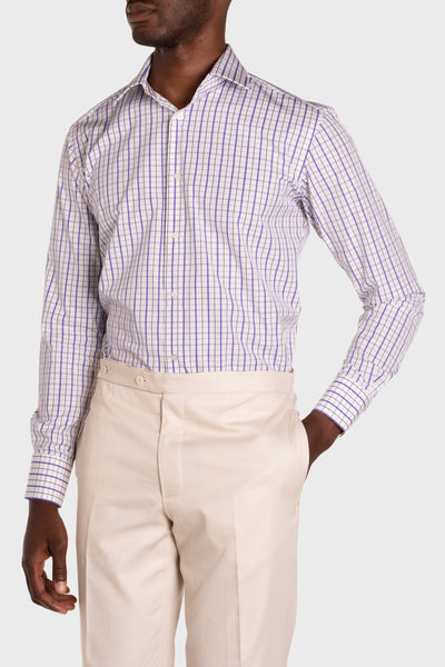 Camicia A Quadri Signature Popeline