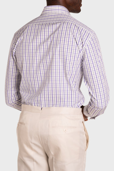 Camicia A Quadri Signature Popeline