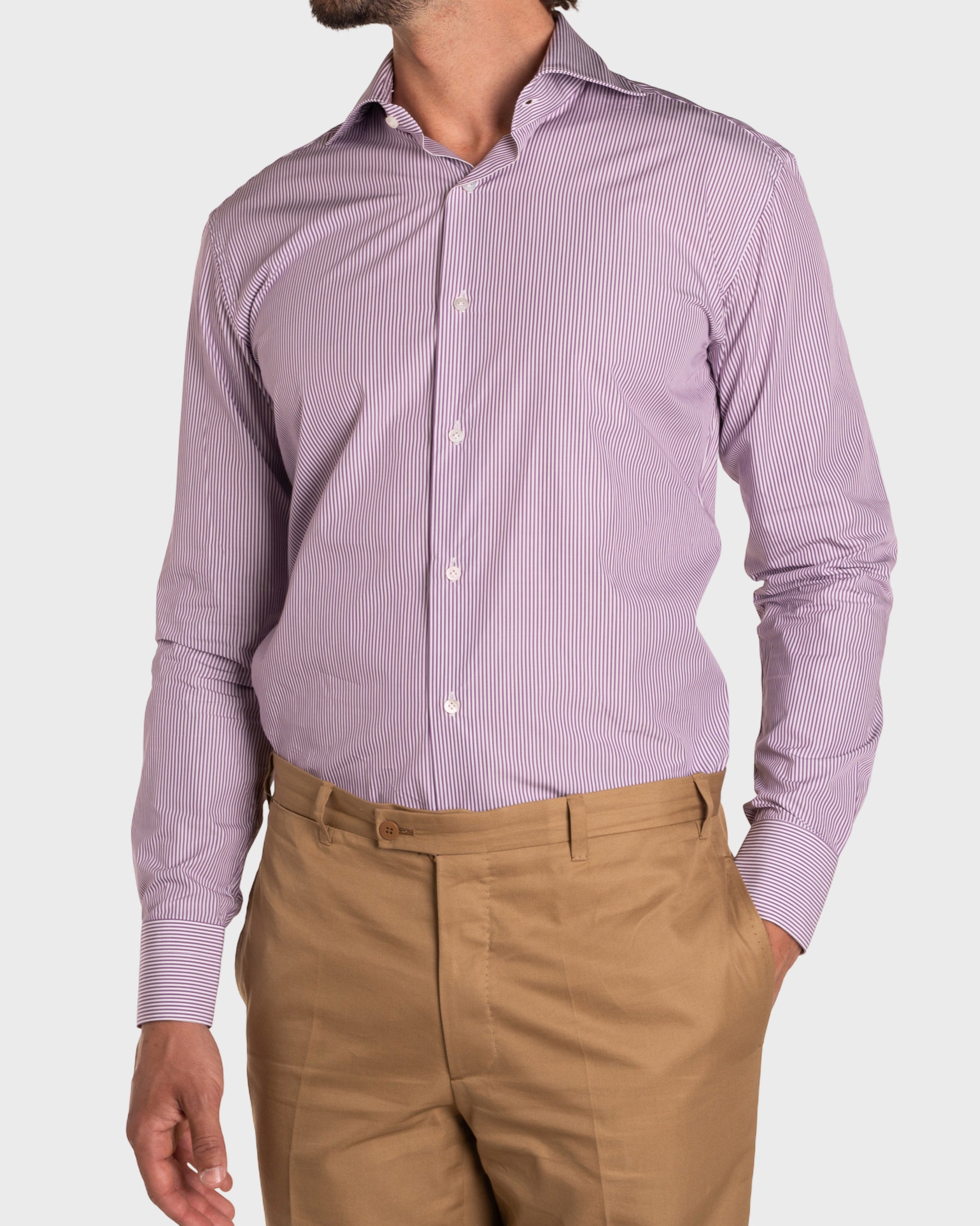 Camicia A Righe Signature Popeline
