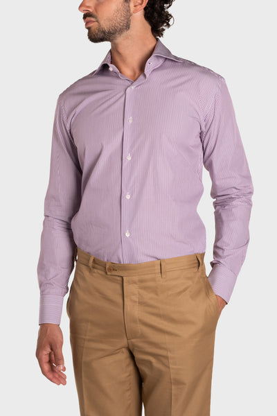 Chemise en popeline rayée Signature