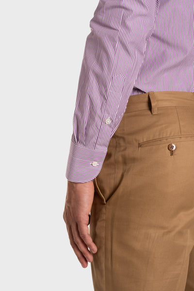 Chemise en popeline rayée Signature