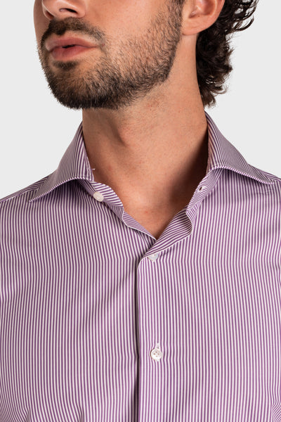 Chemise en popeline rayée Signature