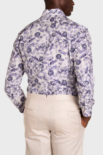 Camicia Stampa Floreale Popeline