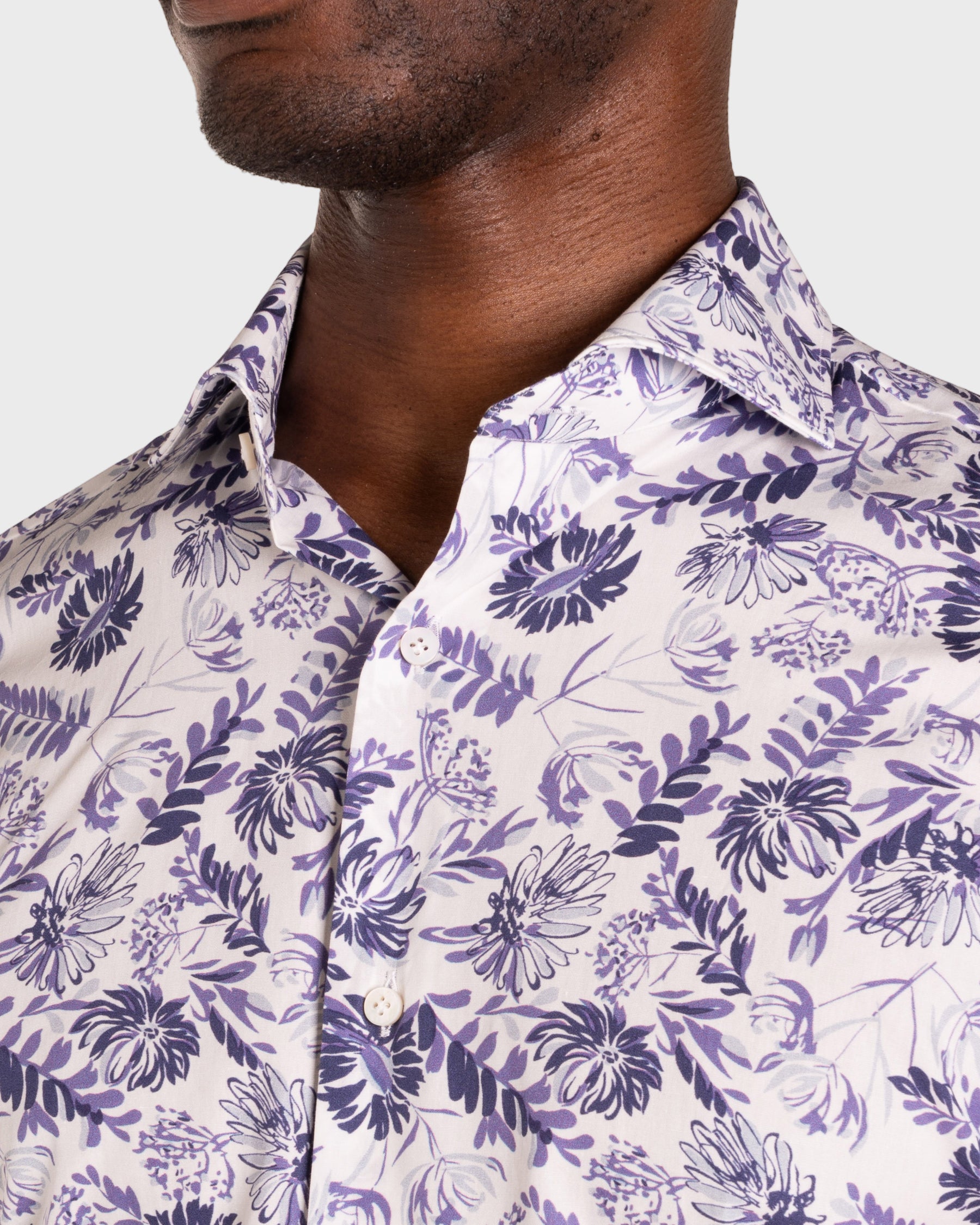Camicia Stampa Floreale Popeline