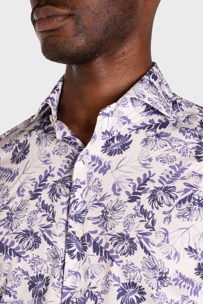 Camicia Stampa Floreale Popeline