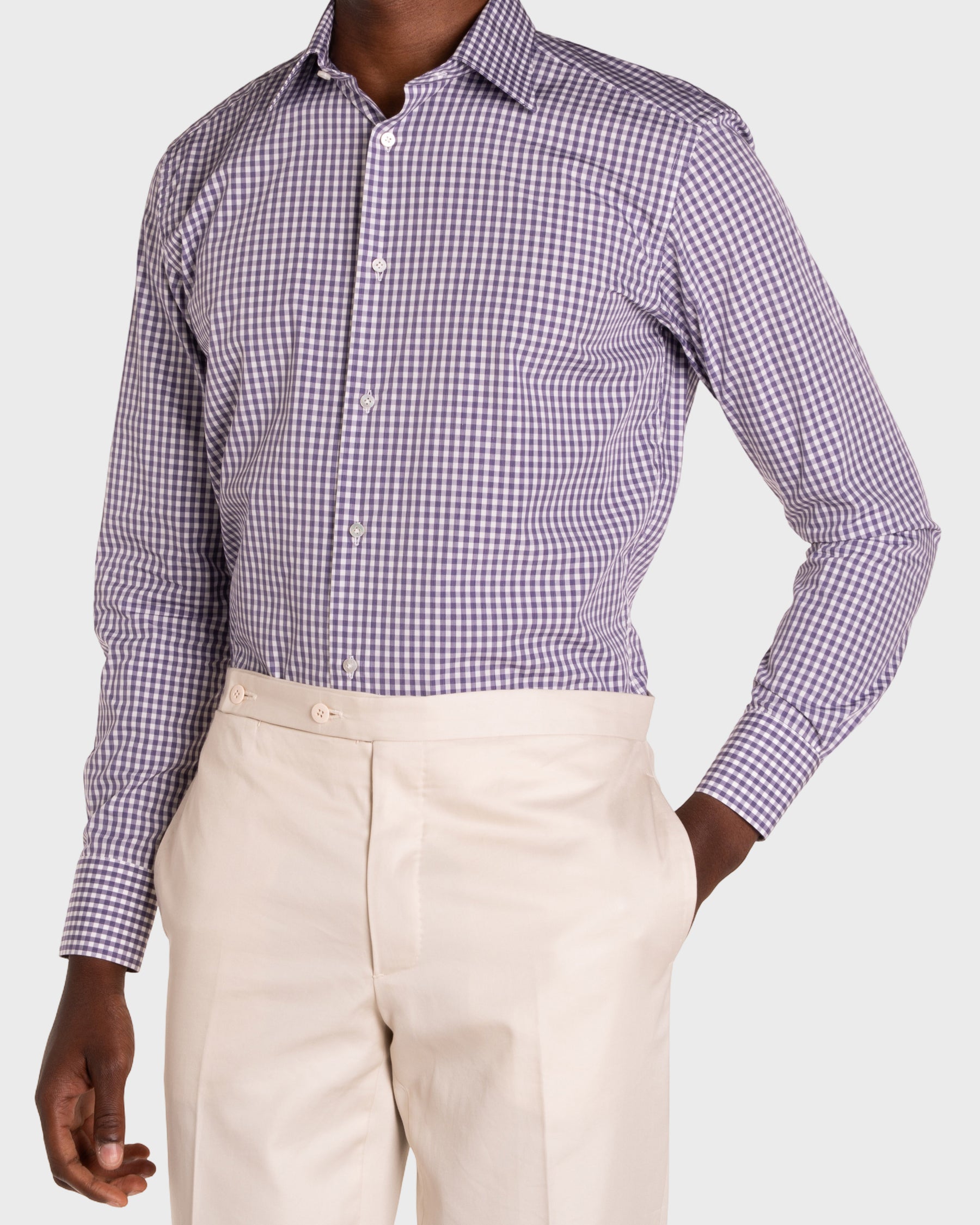 Camicia A Quadri Signature Popeline