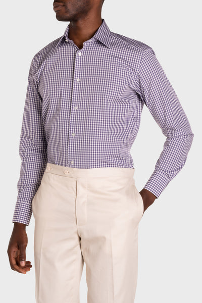 Camicia A Quadri Signature Popeline