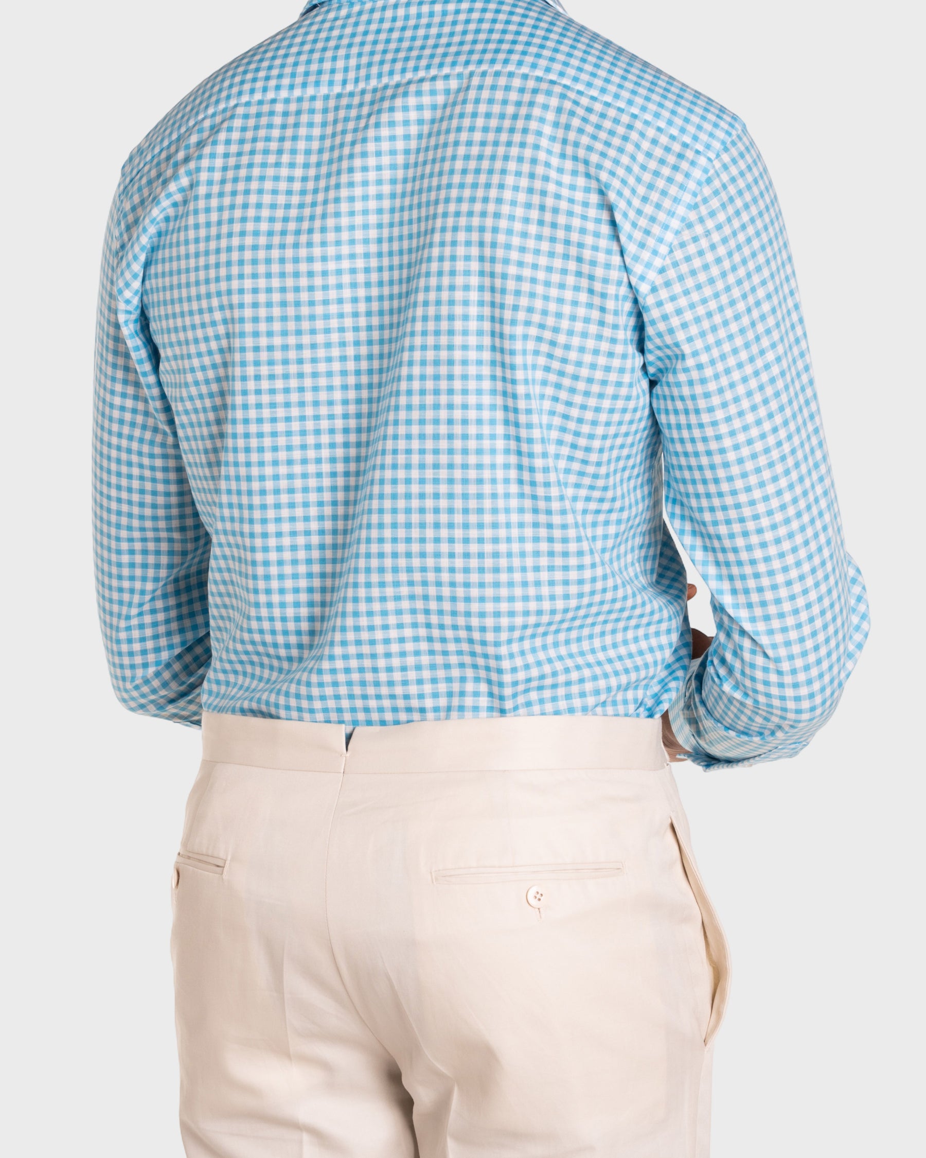 Camicia Quadri Chambray Oxford