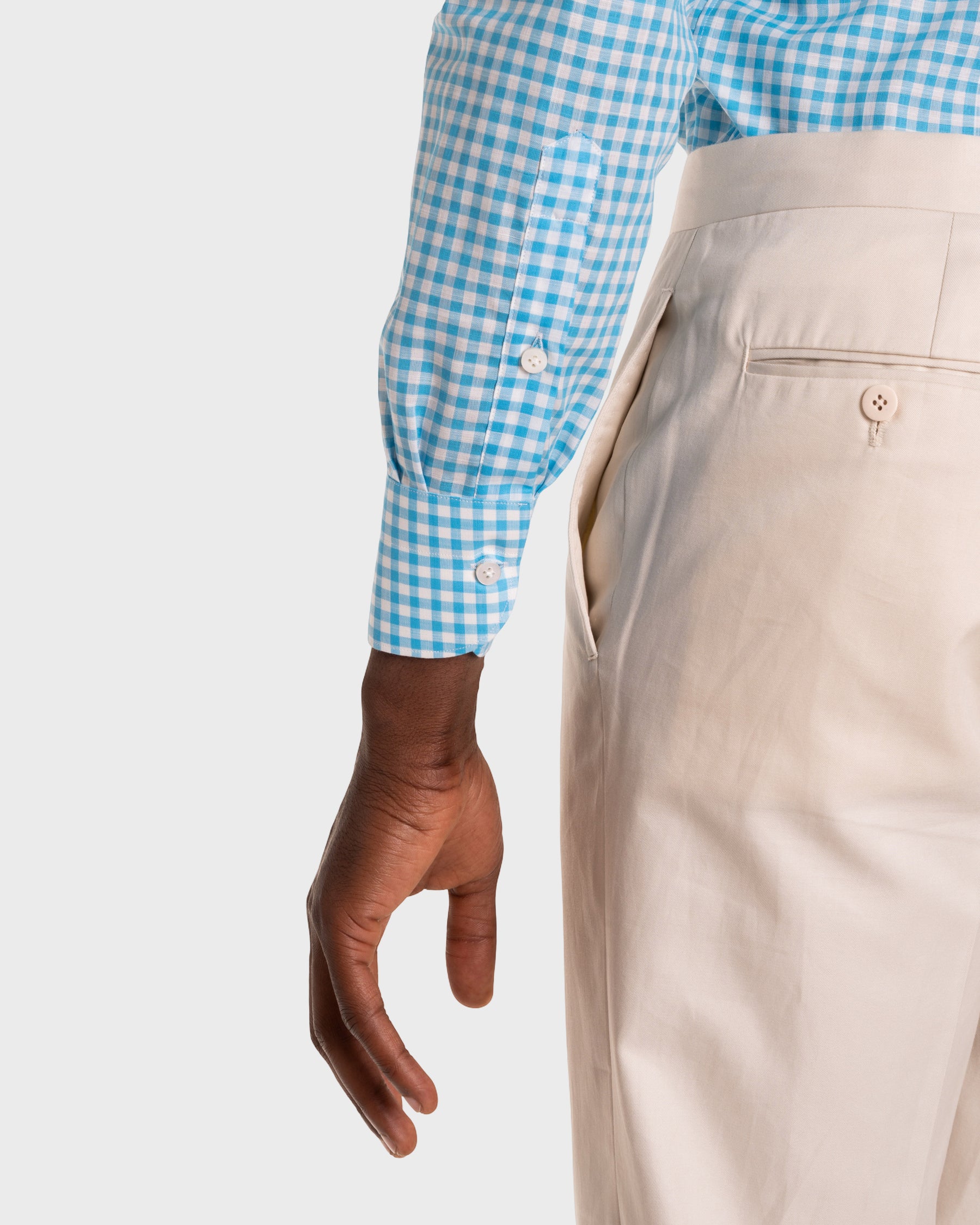 Camicia Quadri Chambray Oxford