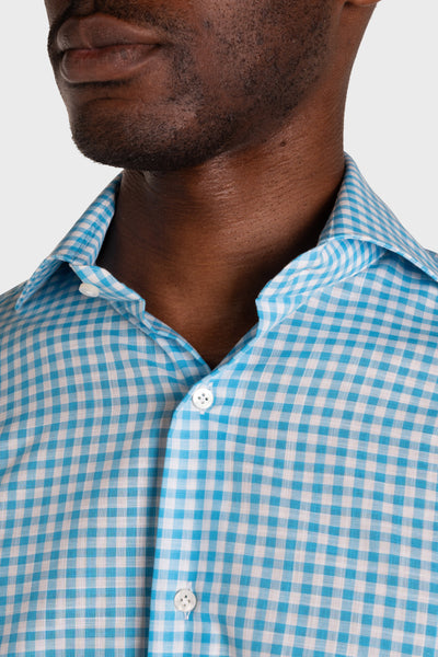 Camicia Quadri Chambray Oxford