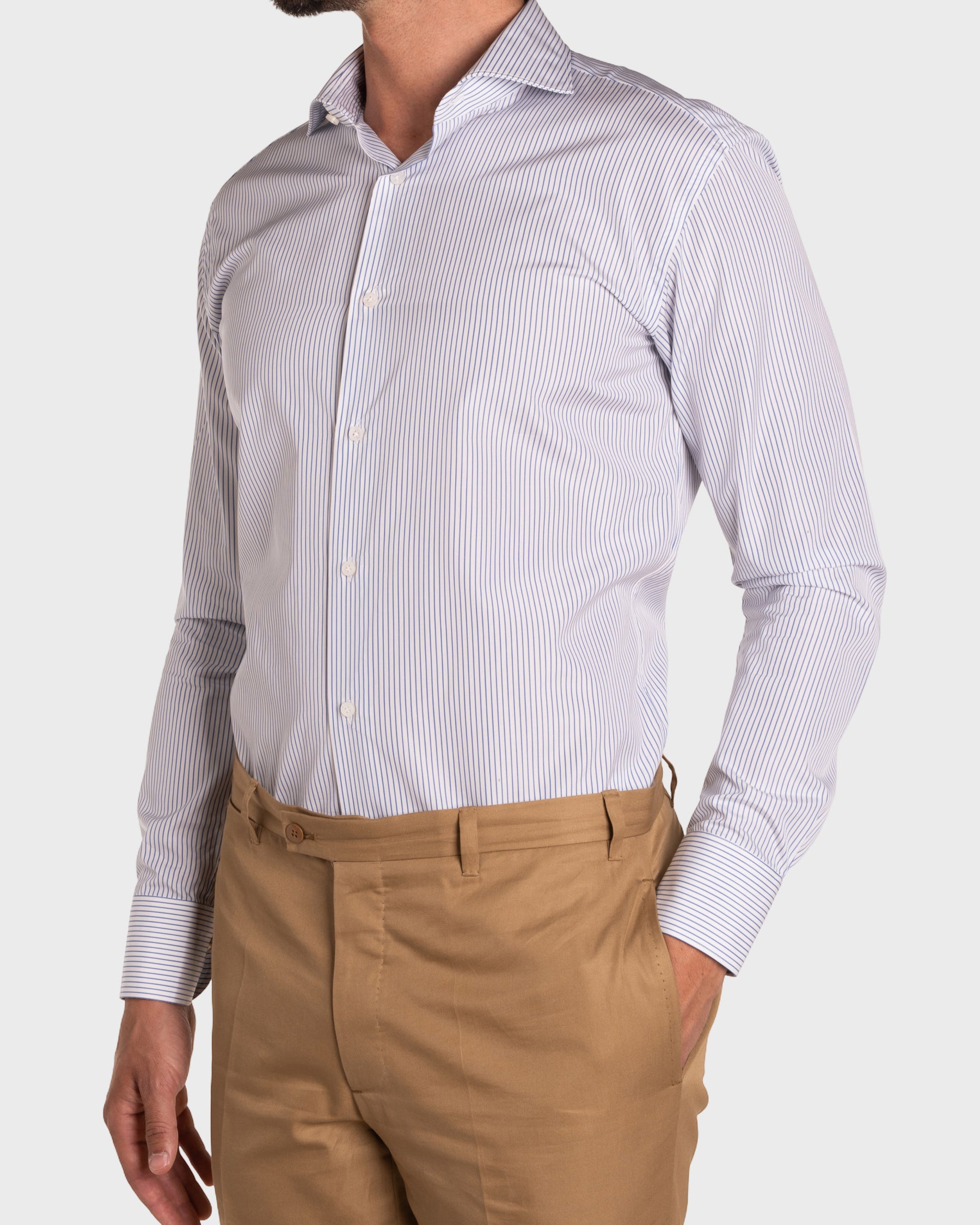 Camicia A Righe Popeline