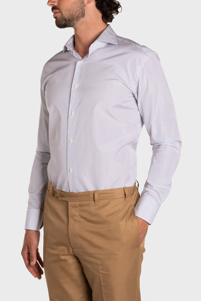 Camicia A Righe Popeline