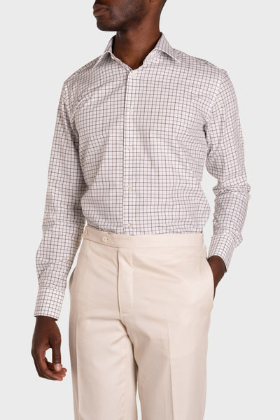 Camicia A Quadri Signature Popeline