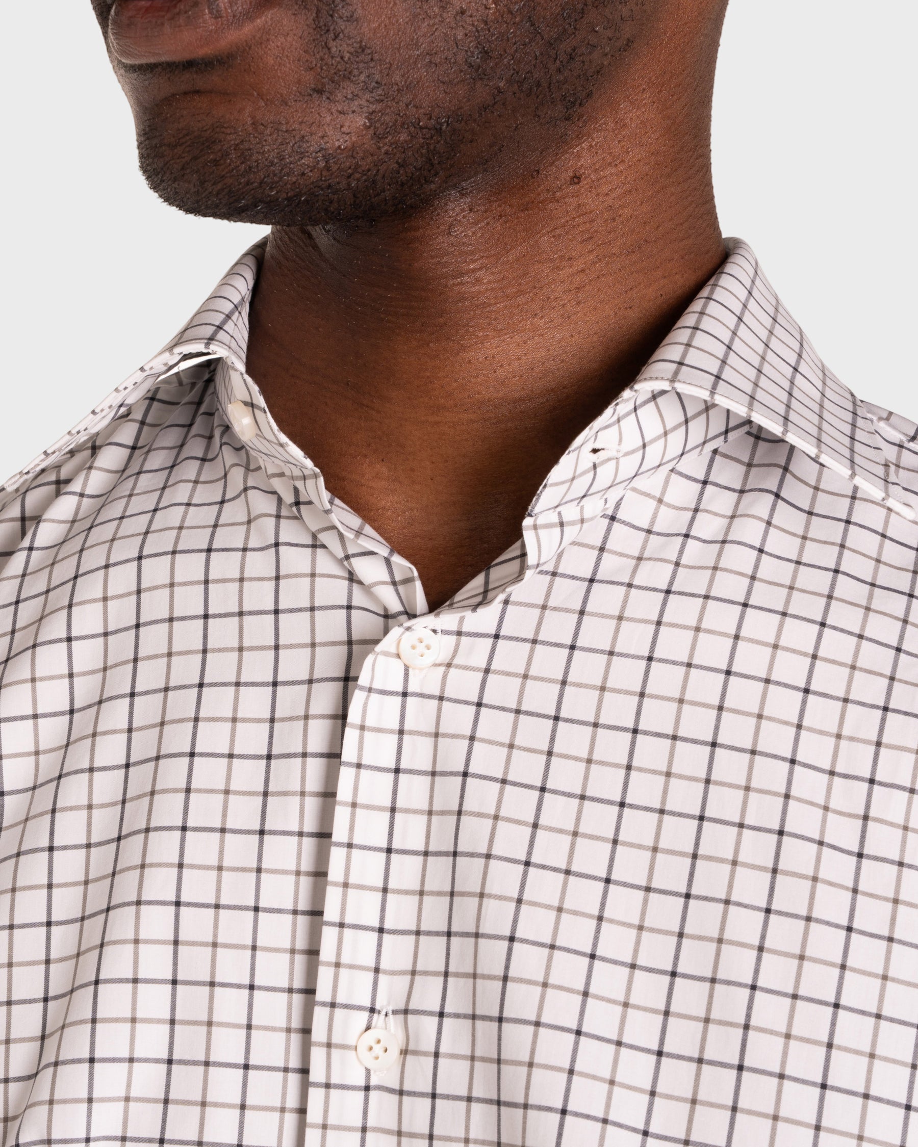 Camicia A Quadri Signature Popeline