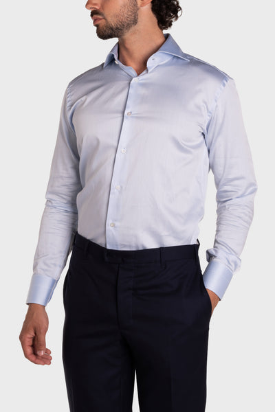 Camicia Azzurro Chiaro Twill