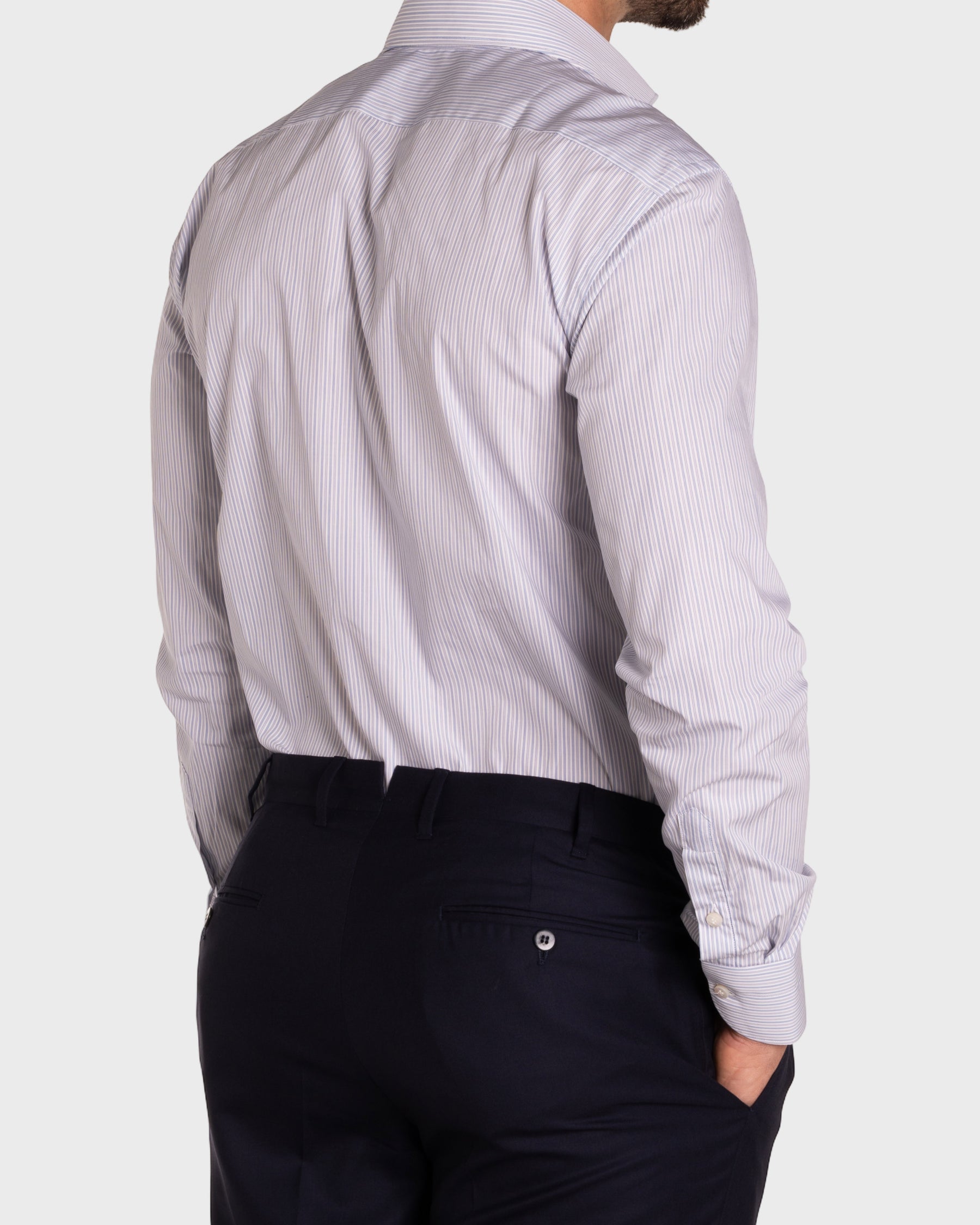 Camicia A Righe Signature Popeline
