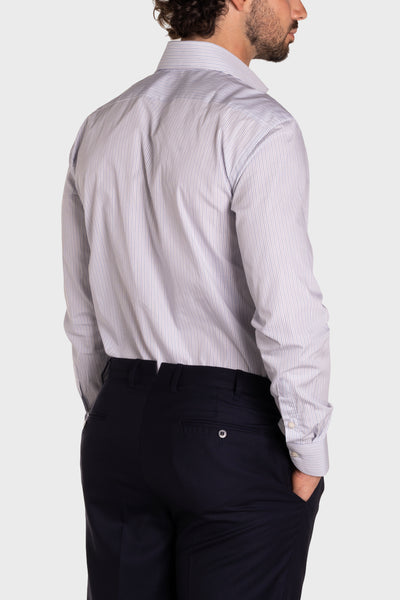 Chemise en popeline rayée Signature
