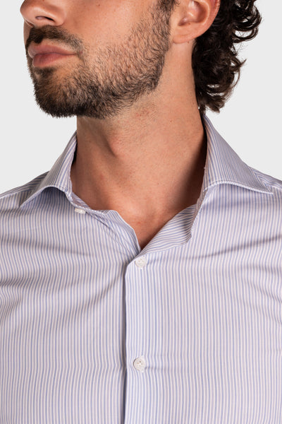 Chemise en popeline rayée Signature