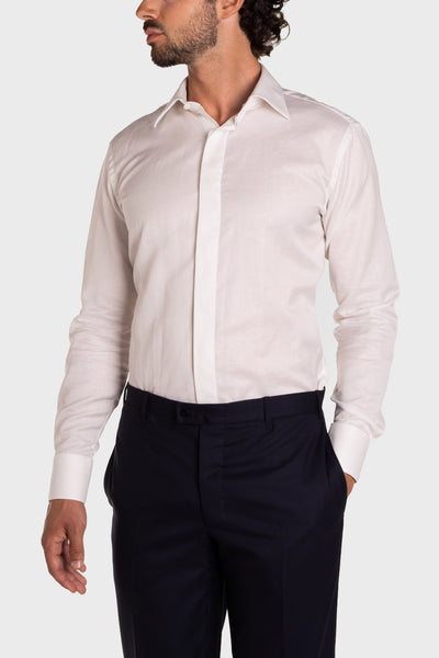 Camicia Voile Cotone Fly Front